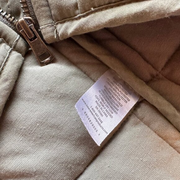 Dip Army Green Quilted Sleeveless Zip Front Vest sz Large - Picture 7 of 7